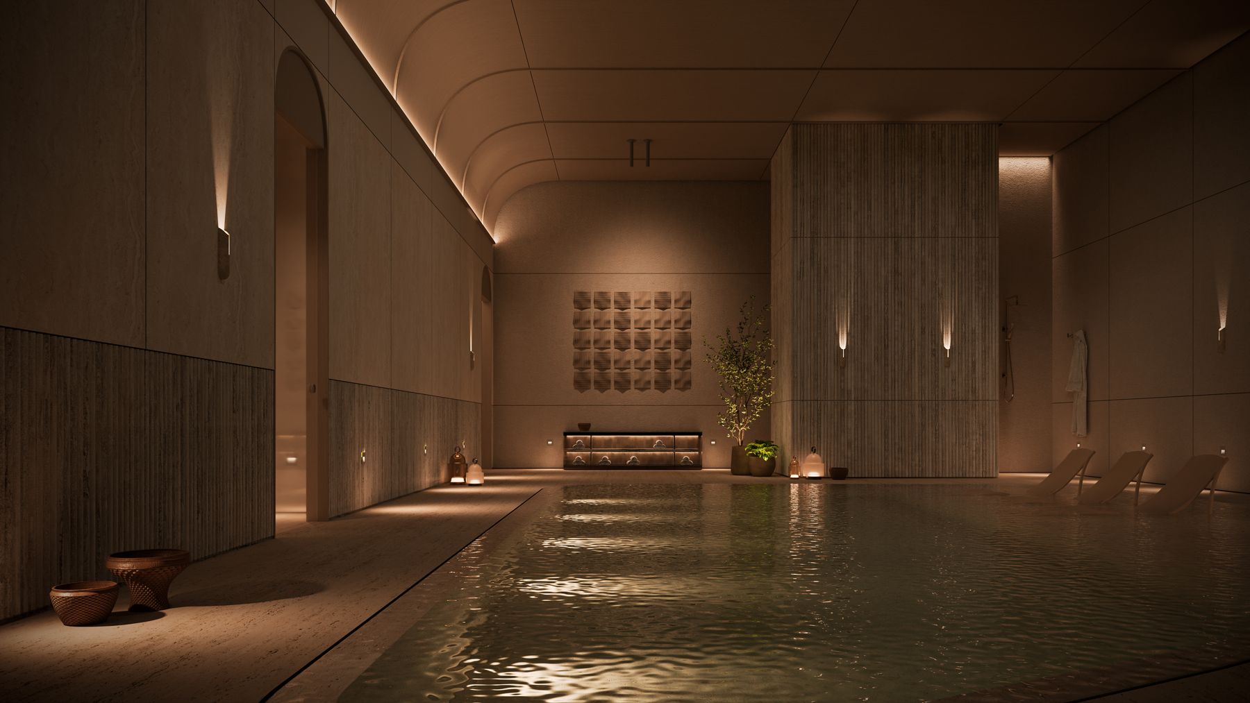Piscina interior de vitalidad del Sensa Longevity Spa